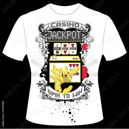T-Shirt Druck Casino Jackpot