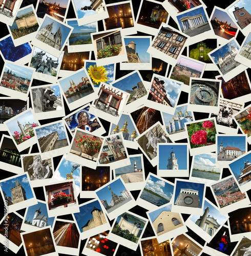 Go Europe - background with travel photos of european landmarks © kaetana