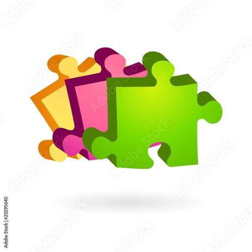 3d jigsaw puzzle as web or mobile plugin icon