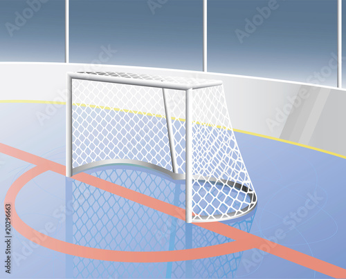 Hockey goal realistic. Vector illustration.