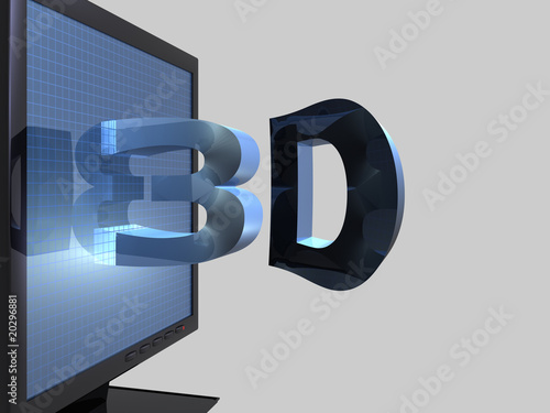 3D-Illustration zum Thema 3D-Filme - isoliert