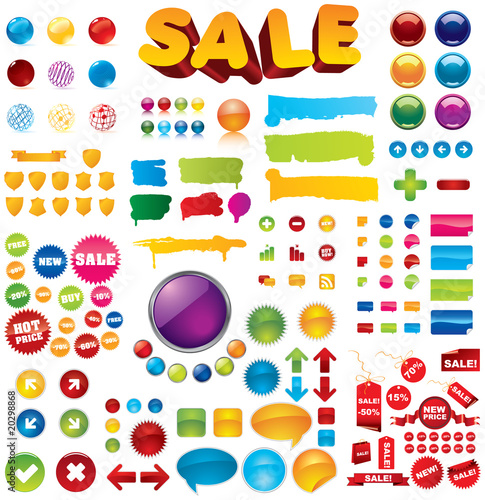 Collection of 100+ elements for your business artwork.