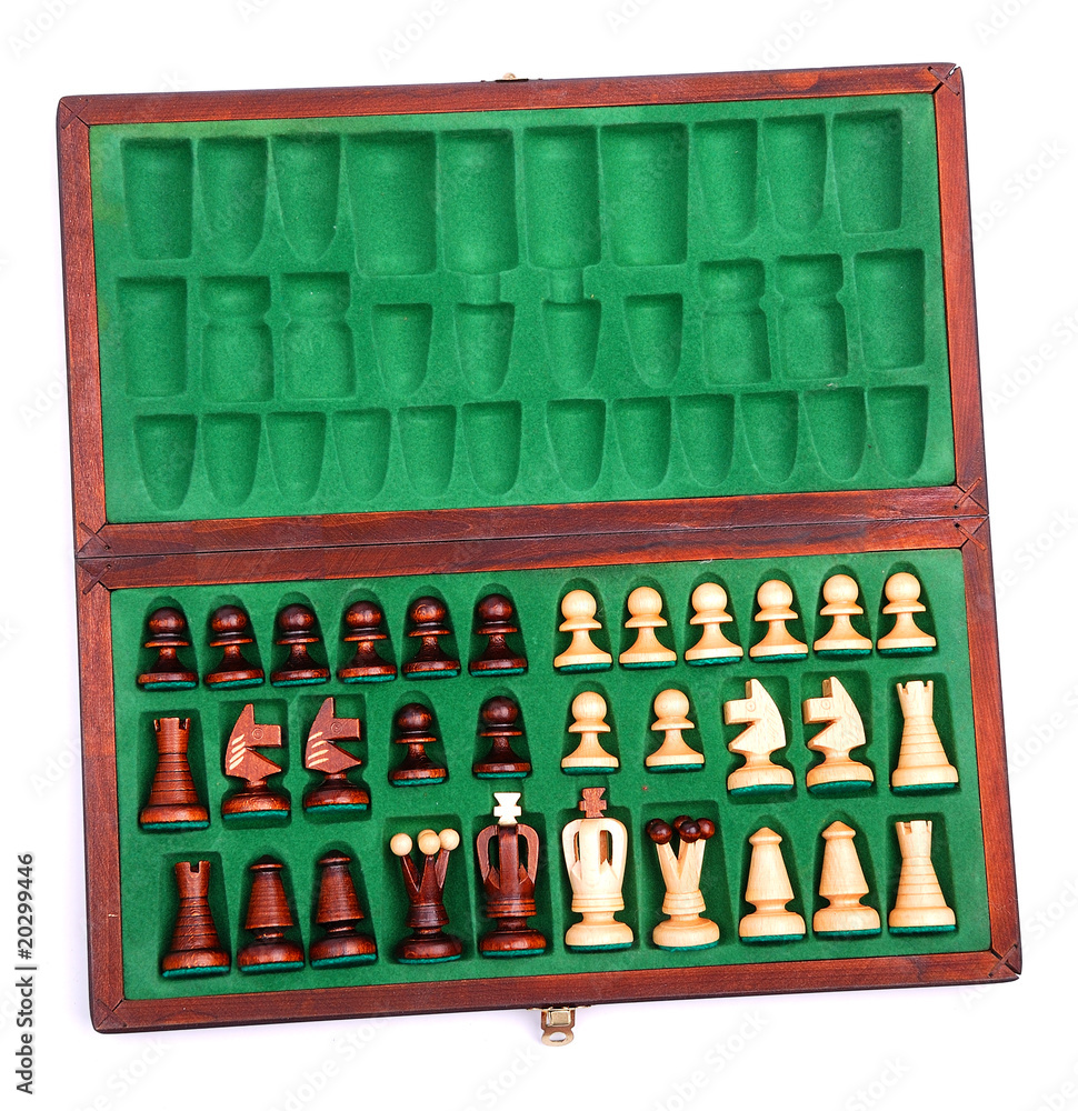 Naklejka premium box with a chess