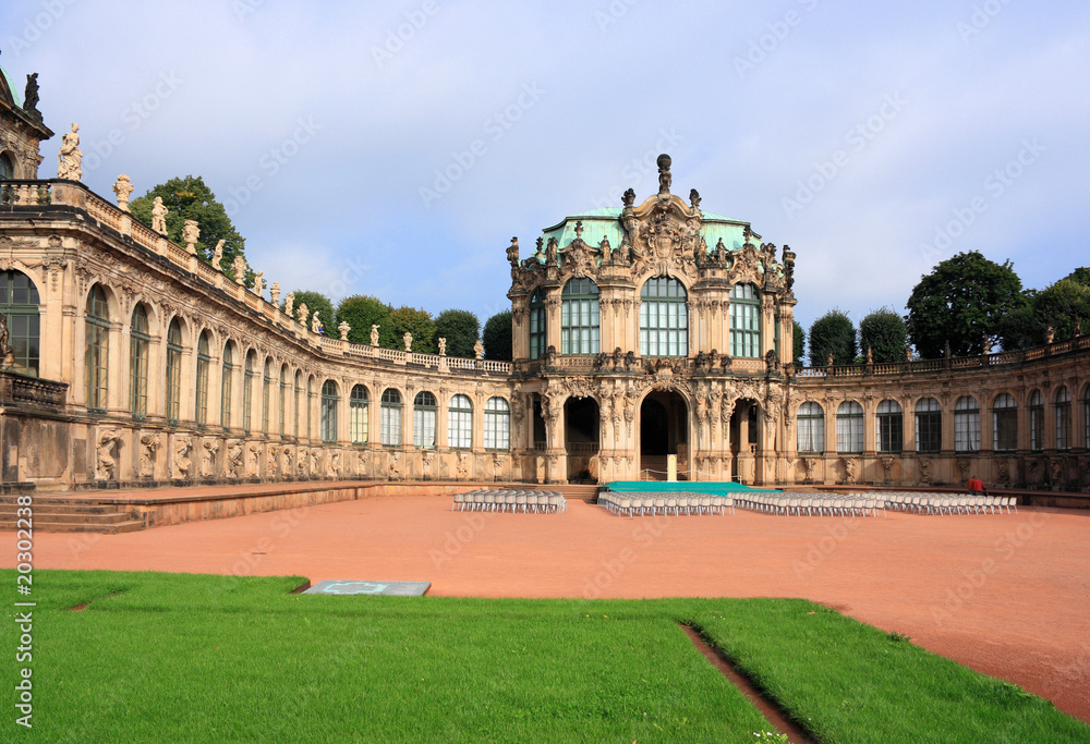 Zwinger Palace detail in Dresden, Sachsen, Germany