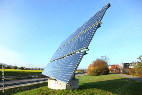 Solar Panel Against Blue Sky photo