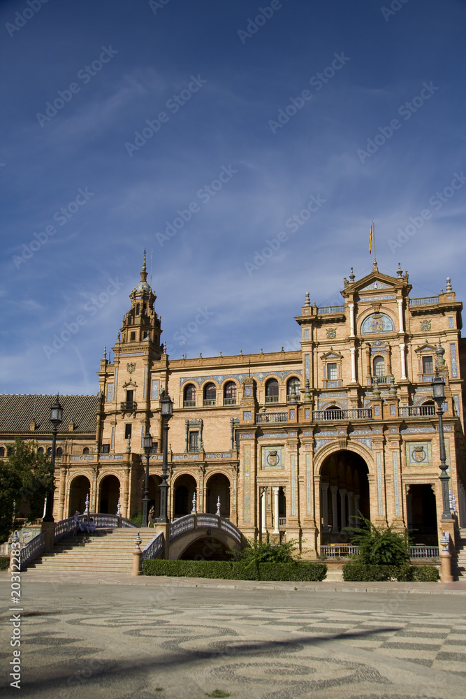 Naklejka premium Plaza de Espana in Seville, Spain