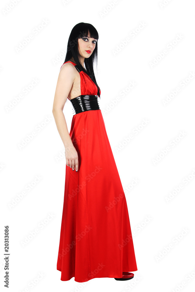 Lady in red