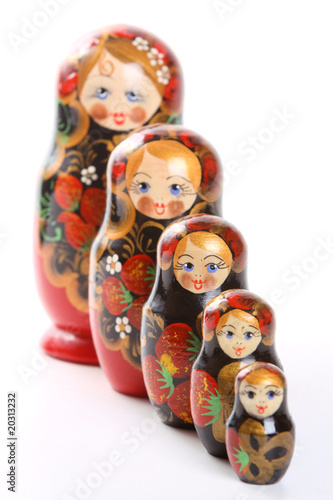 Obraz na płótnie Matryoshka - Russian Nested Dolls w salonie