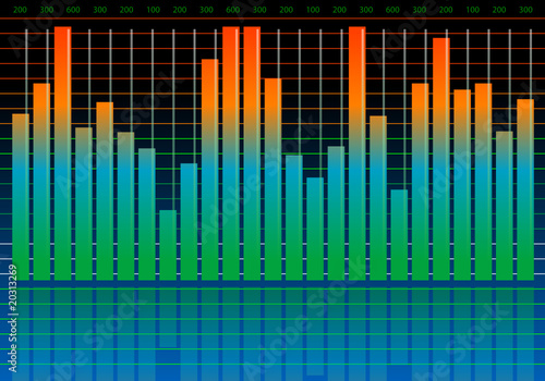 Vector illustration of digital equalizer