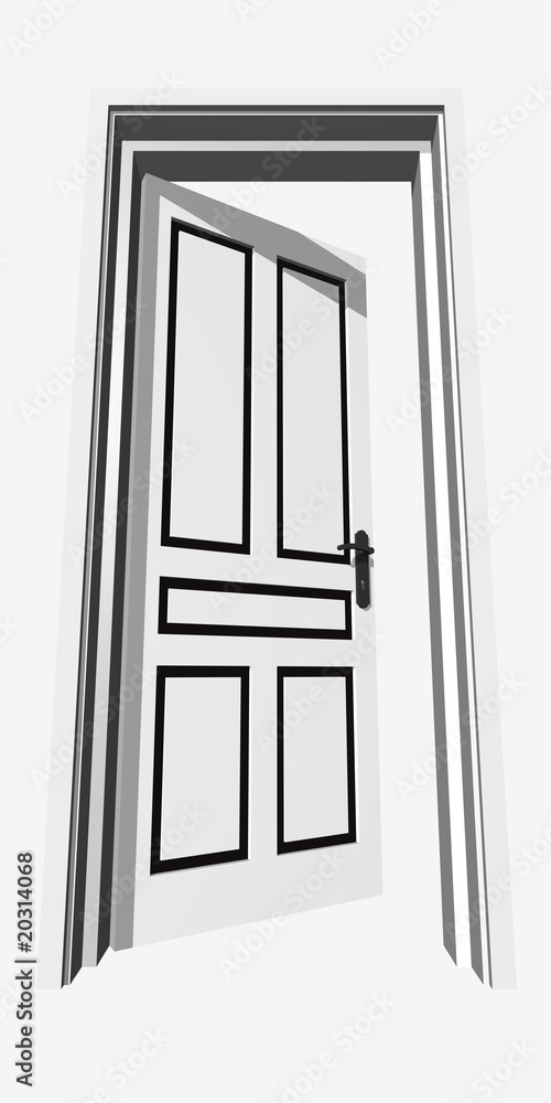 High resolution conceptual 3D opened door High resolution conceptual 3D opened door
