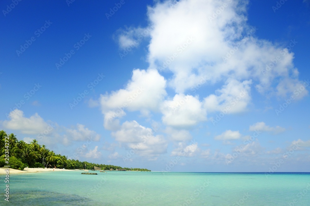 Fototapeta premium beach scene at Maldives