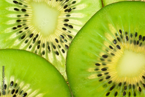 Slices of kiwi fruit (macro)