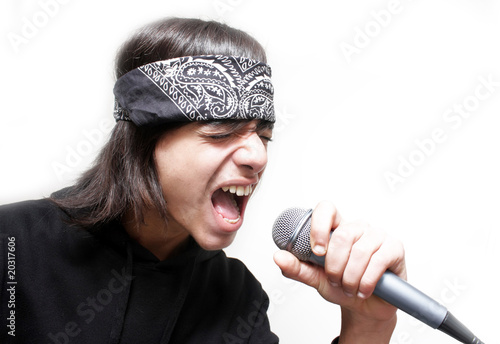 Cantante rock photo