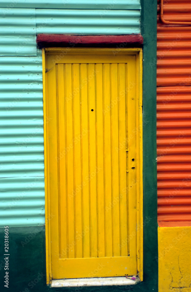 Yellow door on Caminito, Buenos Aires Yellow door on Caminito, Buenos Aires