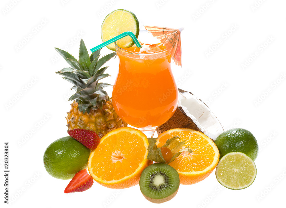 Orange fruit cocktail Orange fruit cocktail