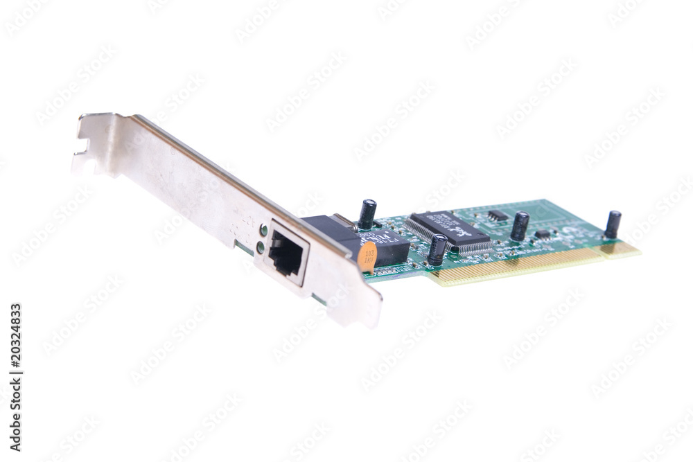 Network card isolated on white background Network card isolated on white background