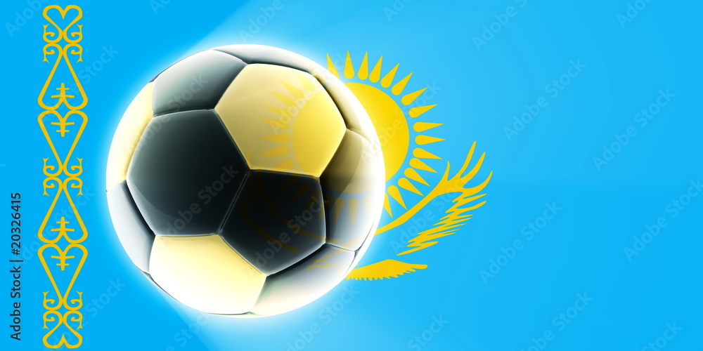 Flag of Kazakhstan soccer