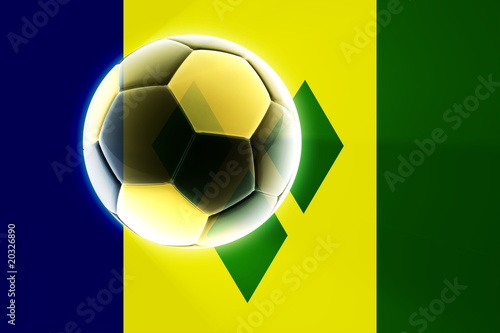 Flag of Saint Vincent and Grenadines soccer