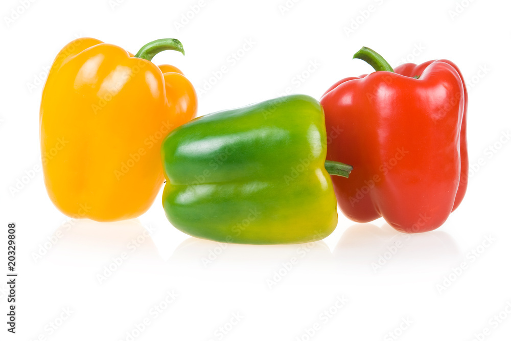 Ripe Yellow, Green and Red Paprika Ripe Yellow, Green and Red Paprika