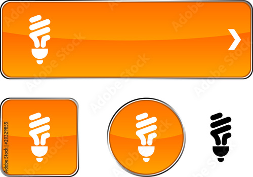 Fluorescent bulb  button set.