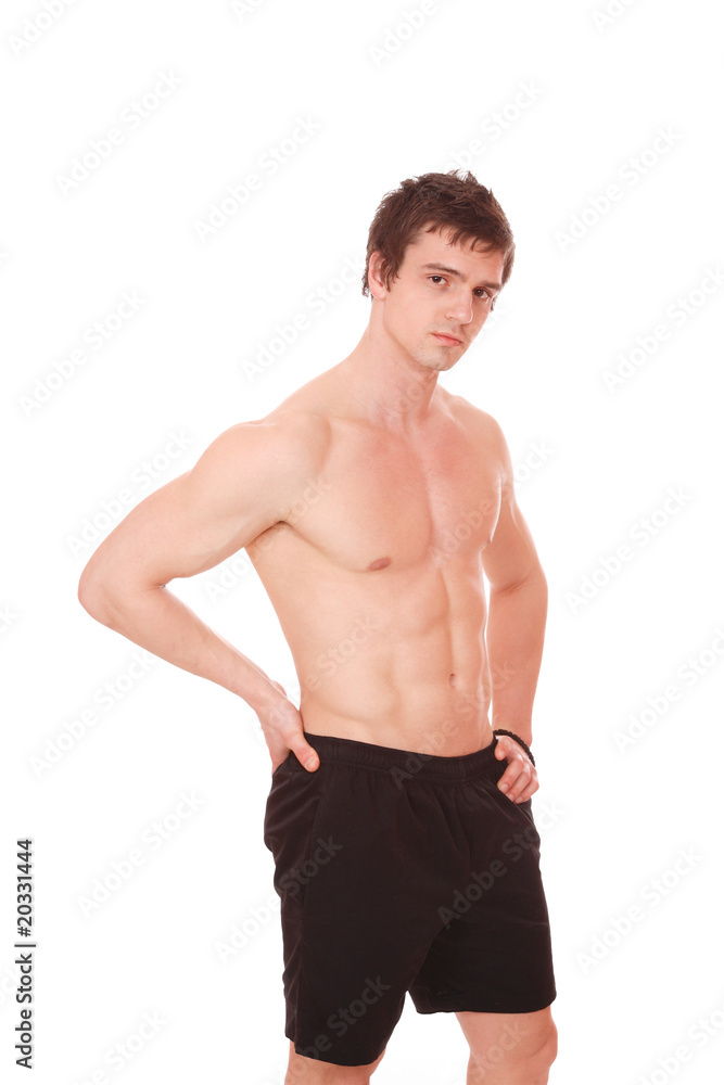 Studio portrait of handsome man