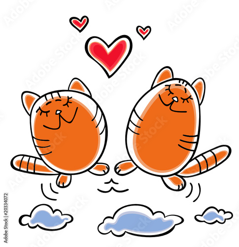 cats and hearts