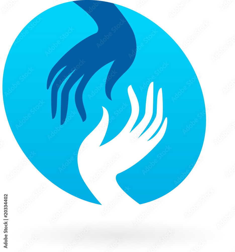 Two hands - vector illustration Two hands - vector illustration