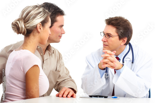 doctor and elderly couple photo