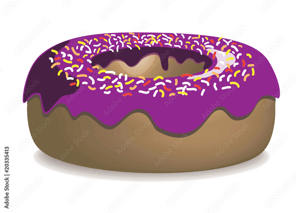 Donut mit lila Zuckerguss Donut mit lila Zuckerguss