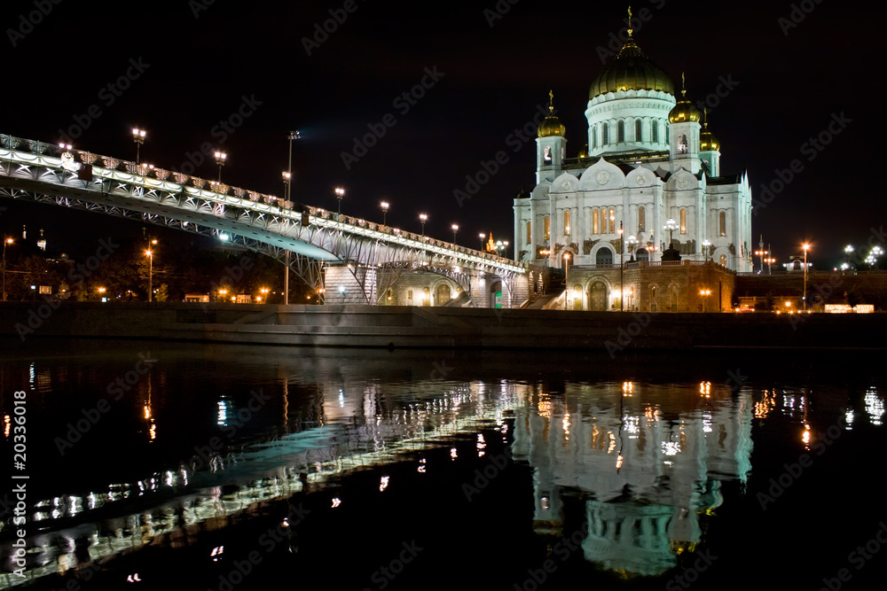 Bridge to Cathedral of Christ the Saviour, Moscow, Russia