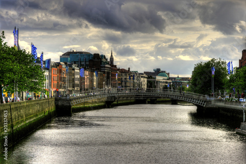 River Liffey in Dublin city, Ireland photo