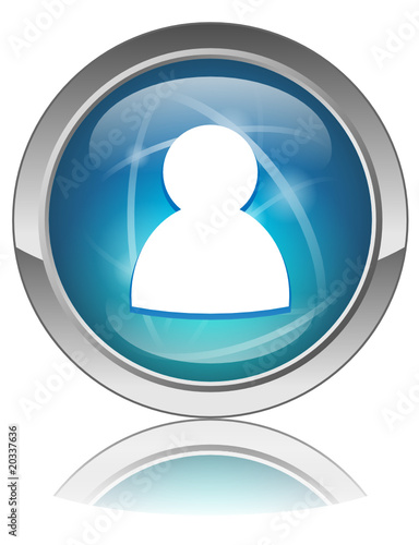 Bouton web vecteur "PROFIL" (mon compte espace utilisateur bleu)