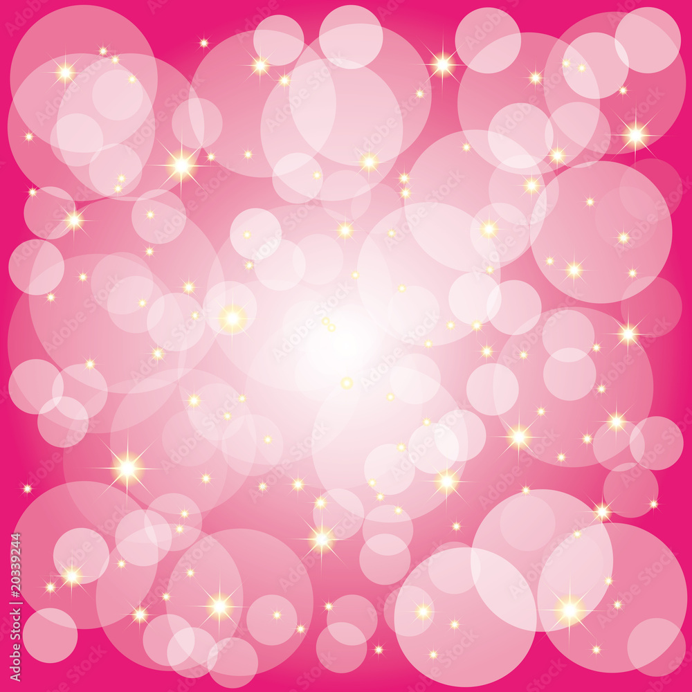 Sparkling stars bubbles on magenta background Sparkling stars bubbles on magenta background