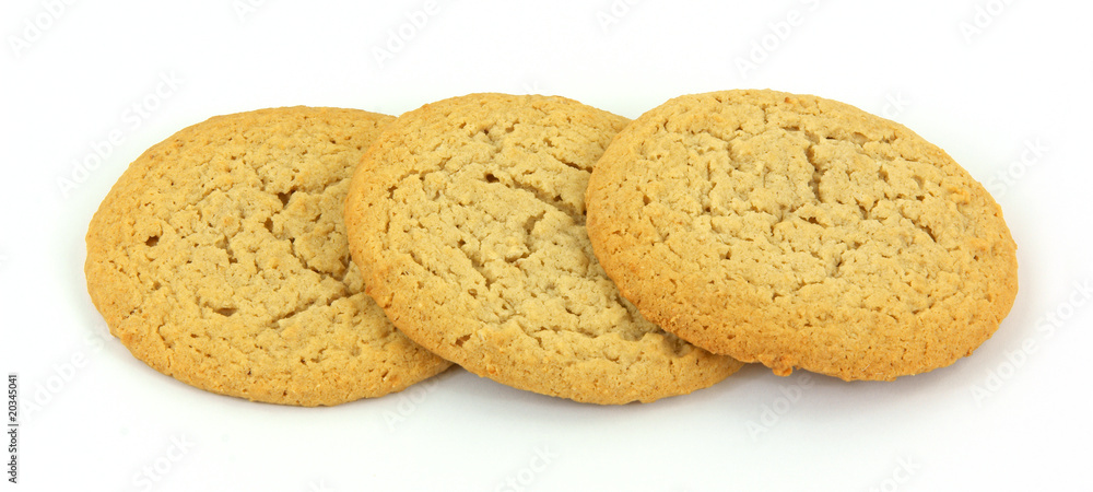 Three soft and chewy peanut butter cookies Three soft and chewy peanut butter cookies