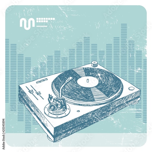 Hand drawn turntable