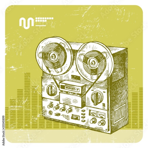 Hand drawn reel recorder