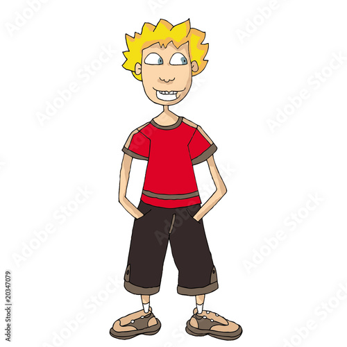 Jeune adolescent blond