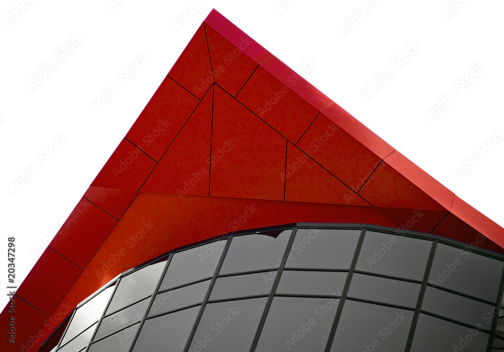 red peak building architecural feature