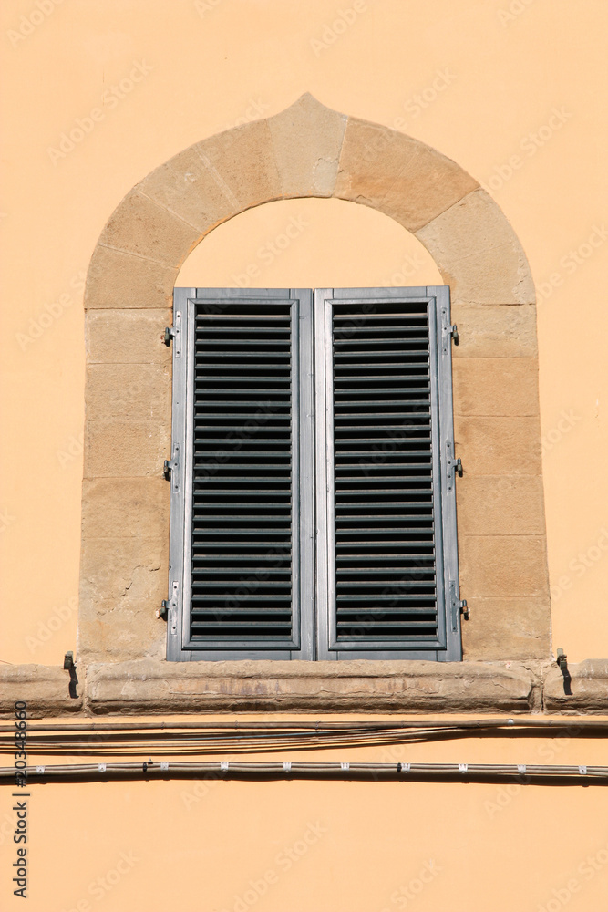 Decorative window in Florence, Italy Decorative window in Florence, Italy