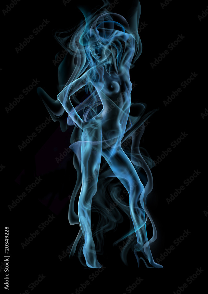 Fototapeta premium smoke-girl