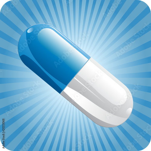 blue capsule