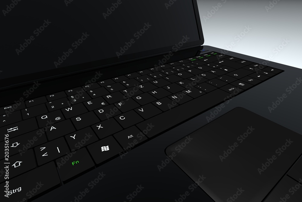 Notebook Detailaufnahme - 3D Render Notebook Detailaufnahme - 3D Render