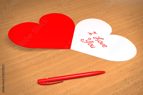 Valentine day postcard