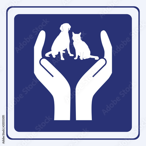pet protection sign  vector