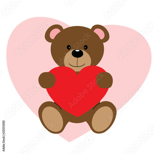 Teddy Bear Holding Heart