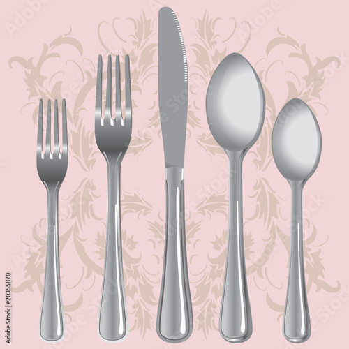 dinner setting vector