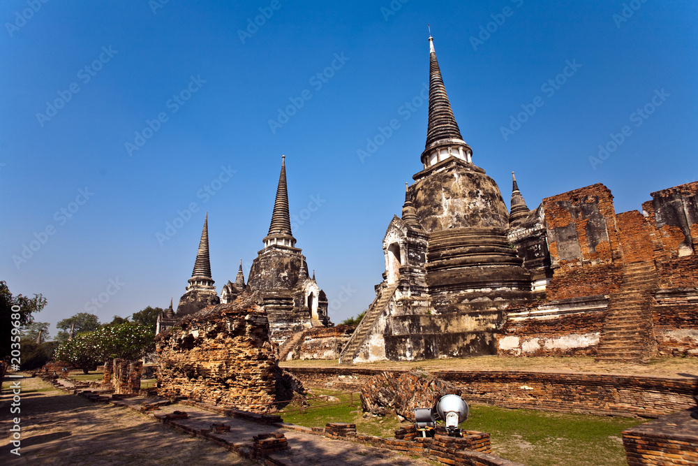 Fototapeta premium temple area Wat Phra Si Sanphet, Royal Palace in Ajutthaya