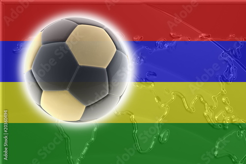 Flag of Mauritius soccer