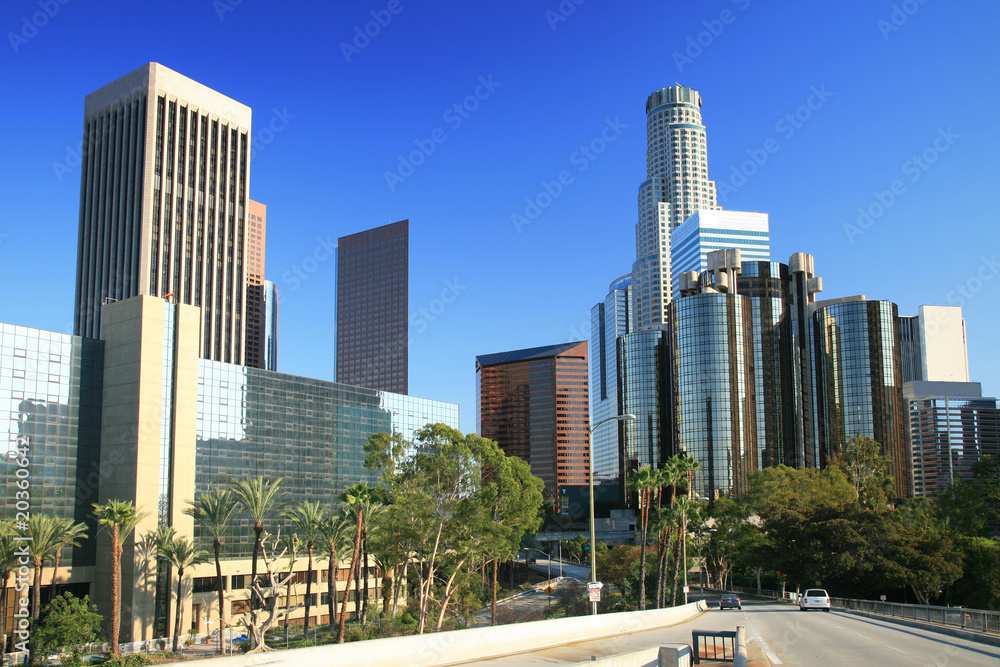 Fototapeta premium Los Angeles financial district