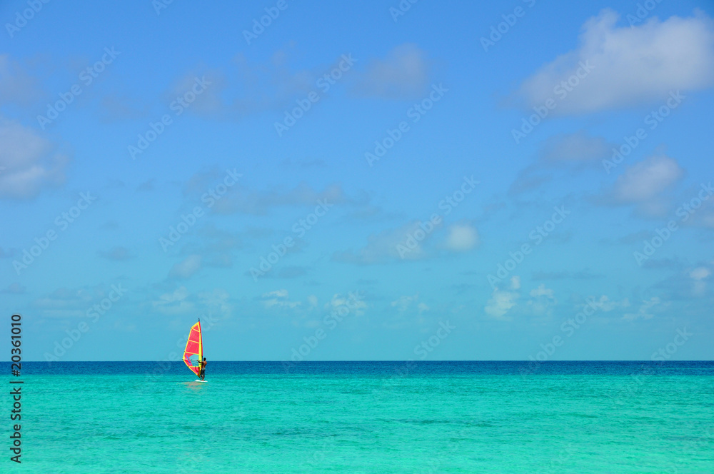 Obraz premium windsurfing at ocean